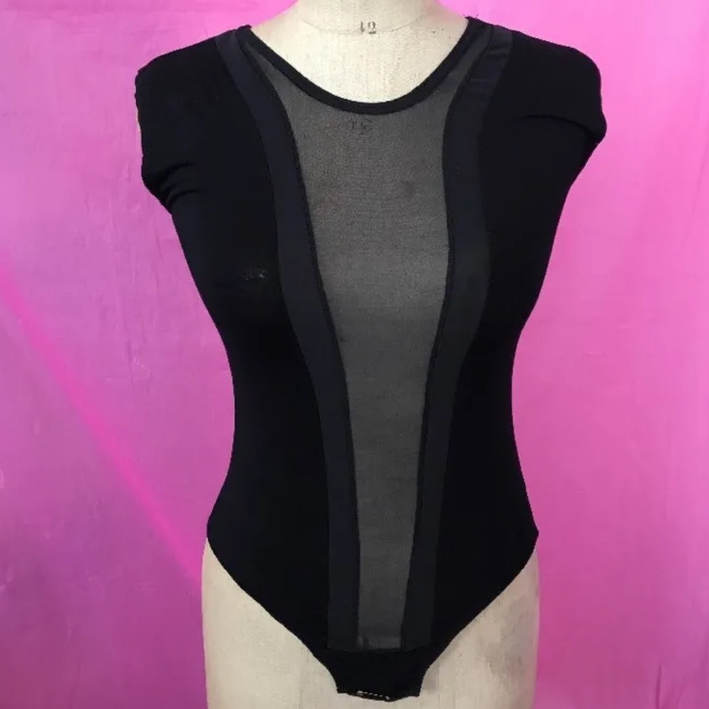 Evita mesh sleeveless bodysuit leotard size 8